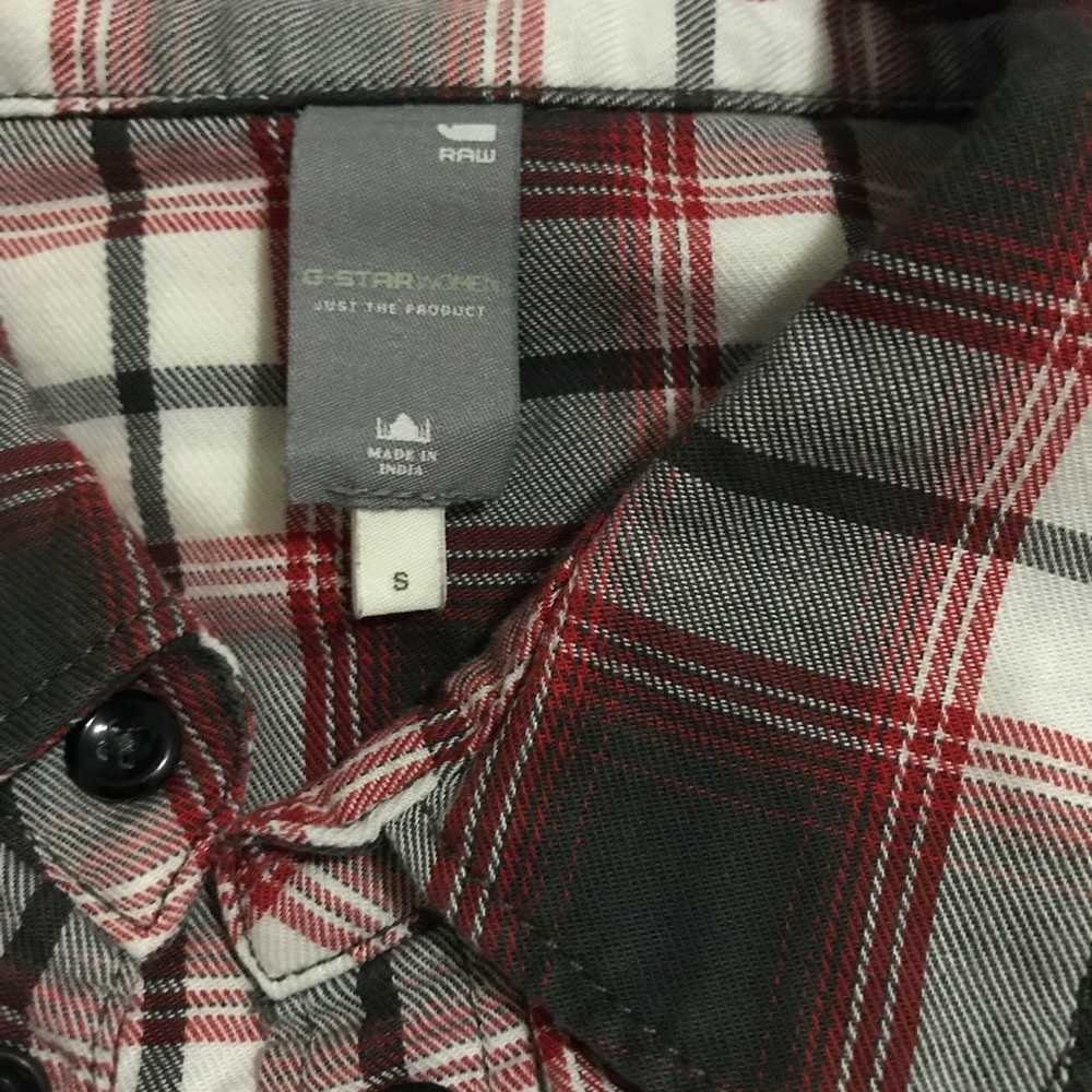 Gstar button down plaid shirt